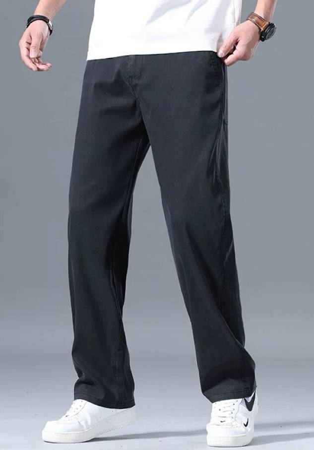 Tencel drape wrinkle-resistant men's jeans