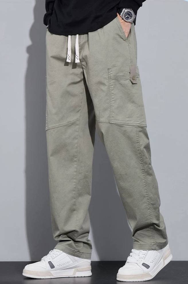 Pure cotton thin work pants for men
