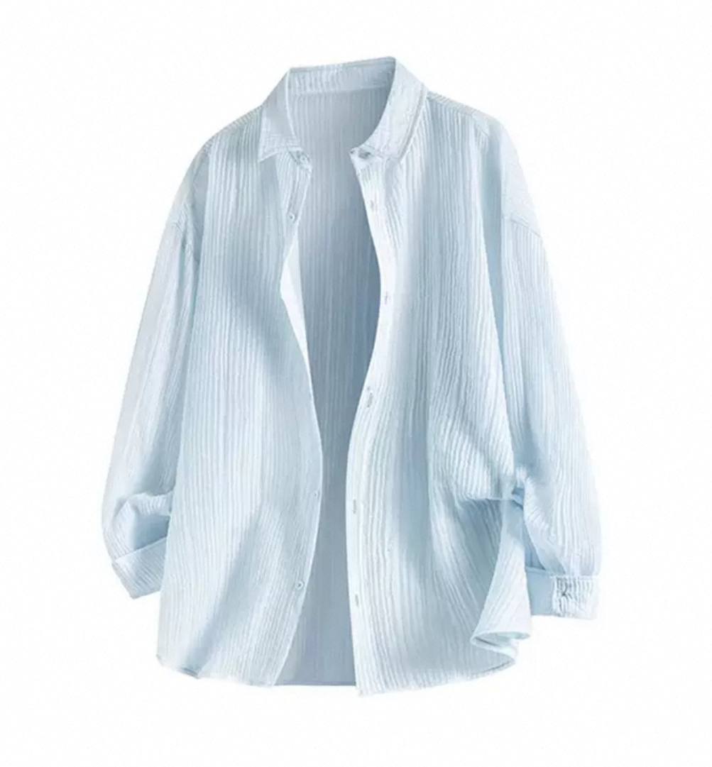 Ice silk long sleeve men's shirt